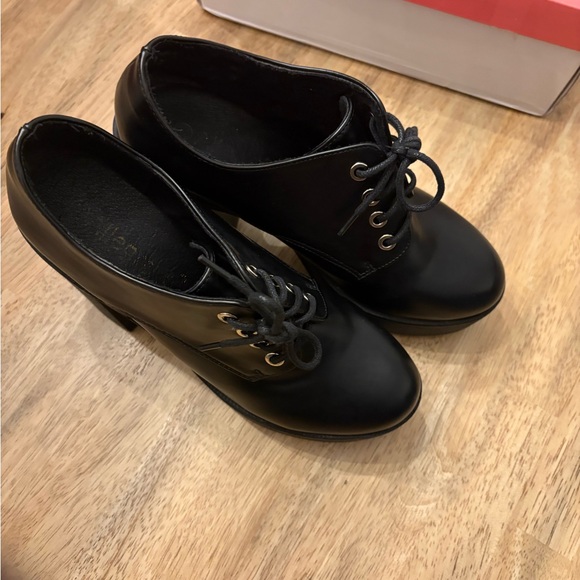 Allegra K Black Chunky Platform Shoes - Picture 4 of 6